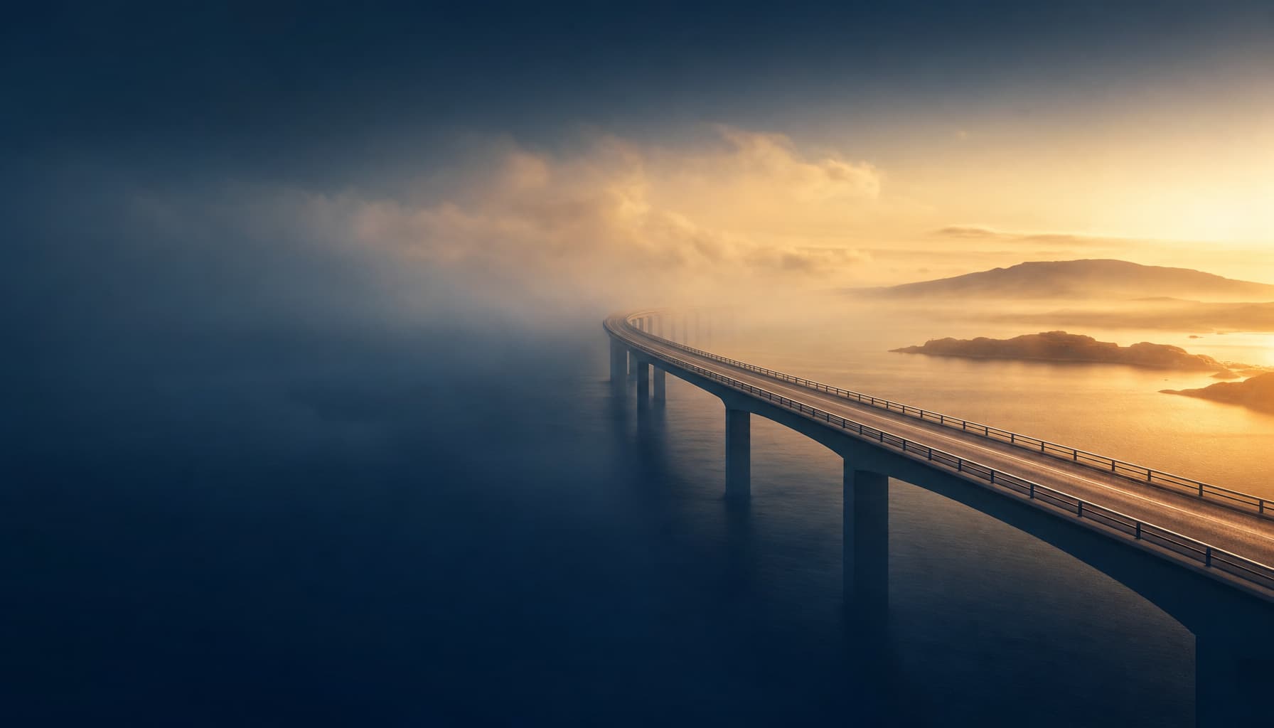 Open horizon at golden hour — the time and attention returned to the team