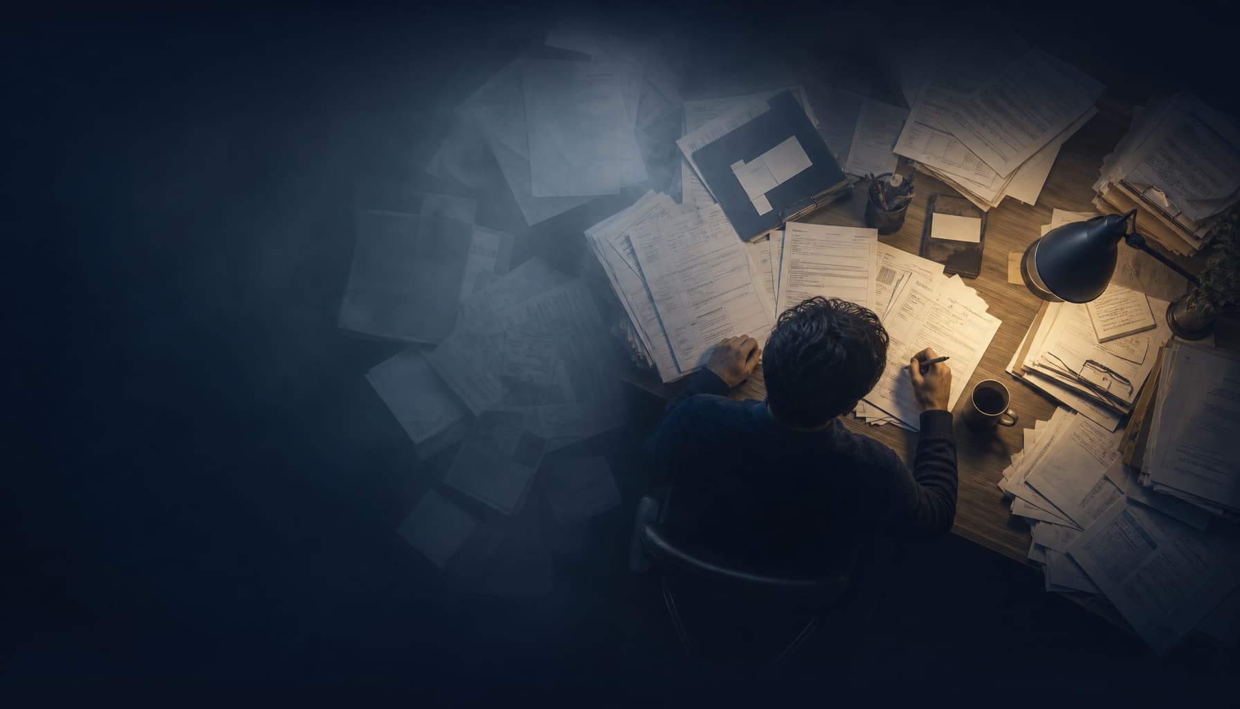 Paperwork multiplying across an agency desk — the daily administrative drag